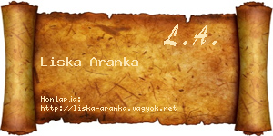Liska Aranka névjegykártya