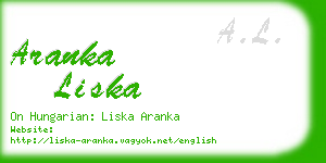 aranka liska business card